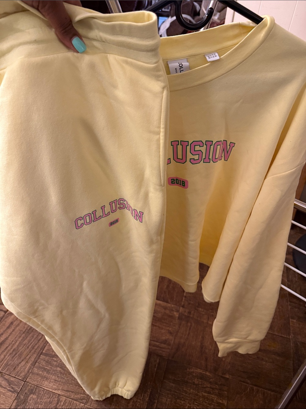 Collusion Curve Women's Yellow Relaxed Joggers